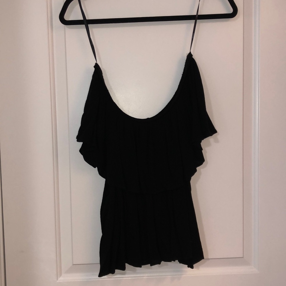 Black off the shoulder top